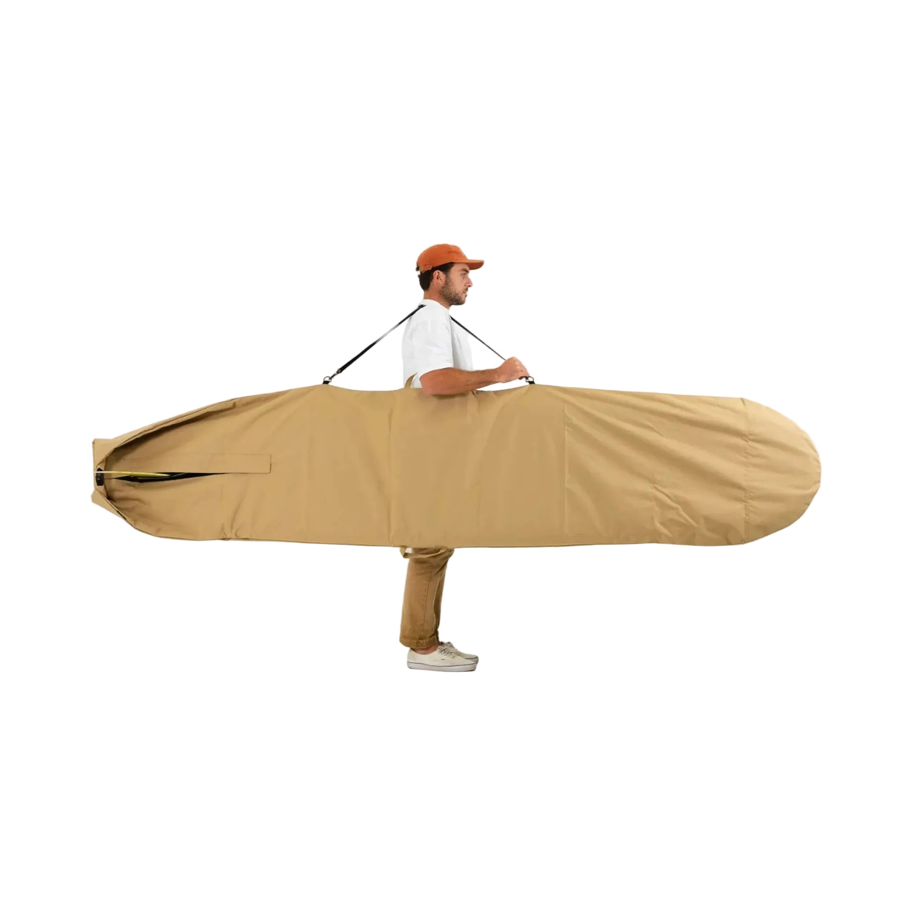 FARO Adjustable Canvas Surfboard Bag (tan color)