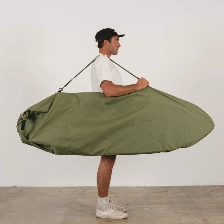 Olive Drab Canvas Surfboard Bag