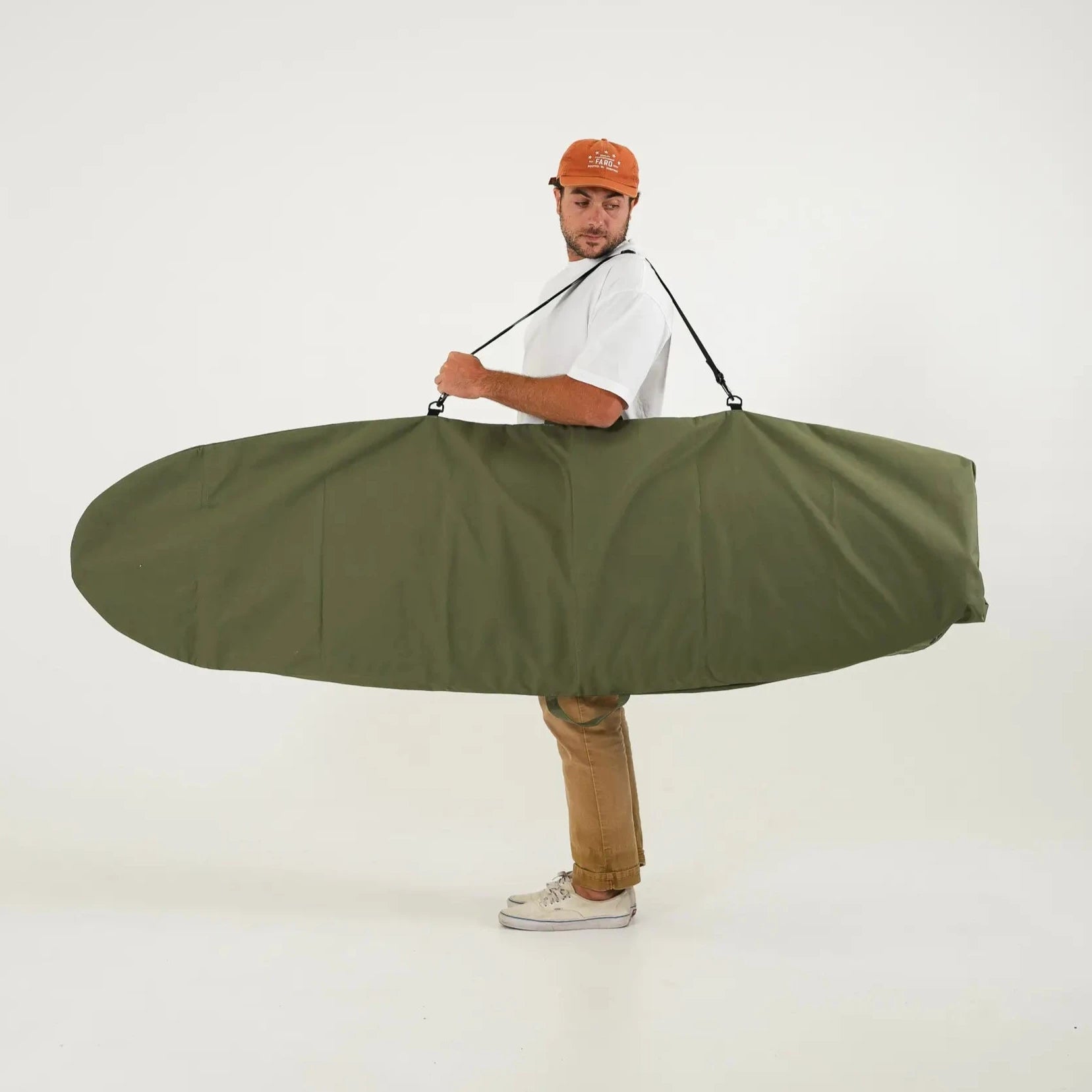 Olive Drab Canvas Surfboard Bag