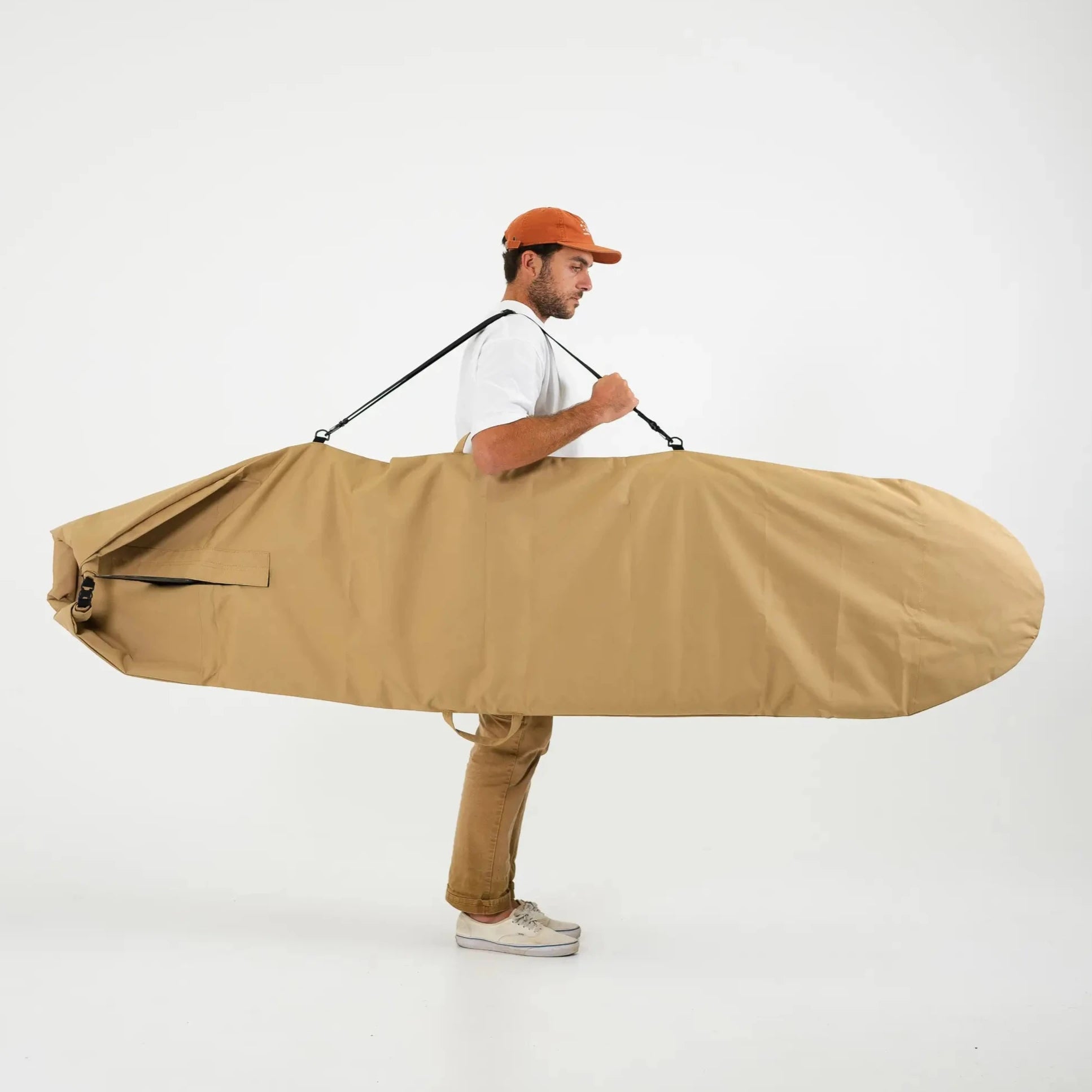 Harbor Tan Canvas Surfboard Bag