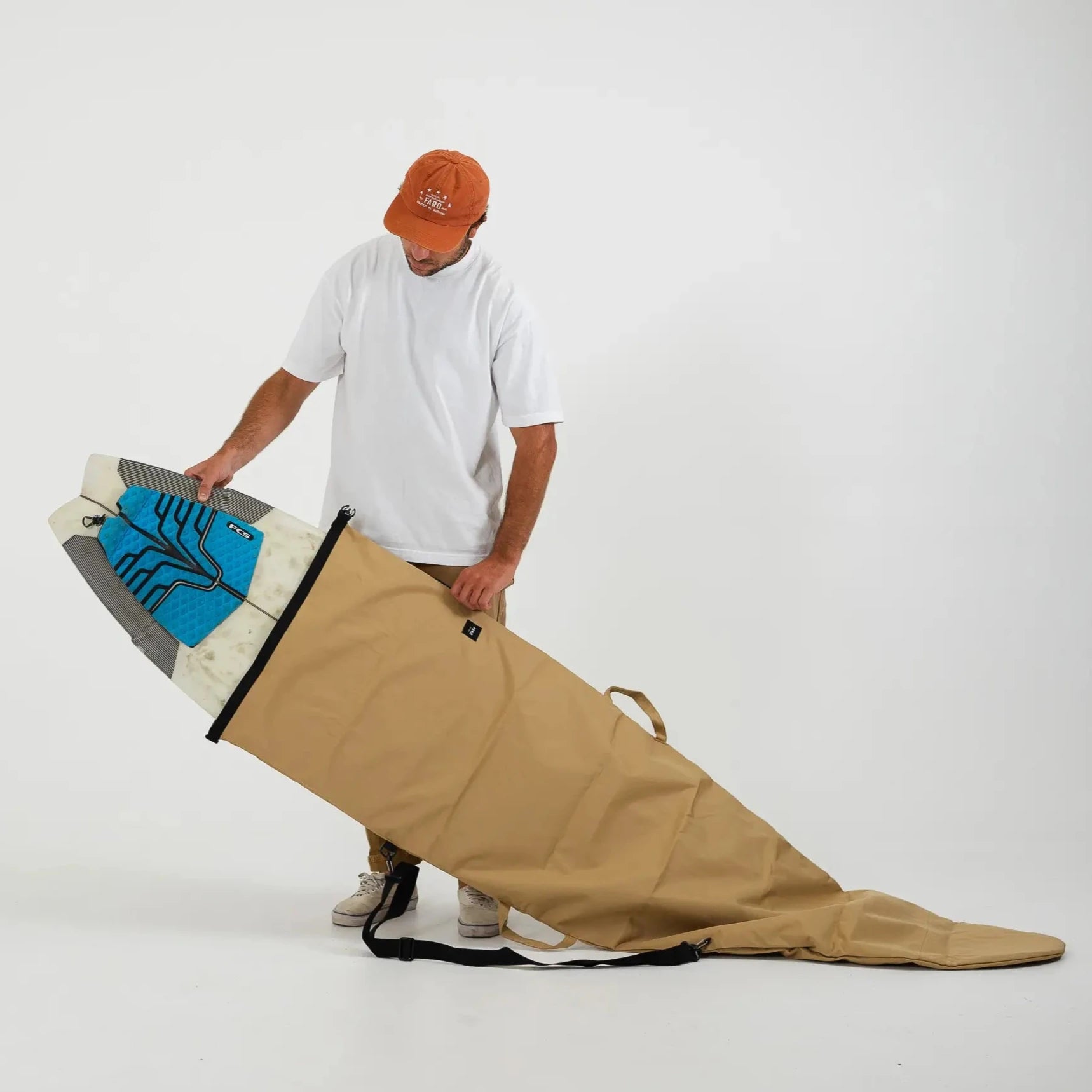 Harbor Tan Canvas Surfboard Bag