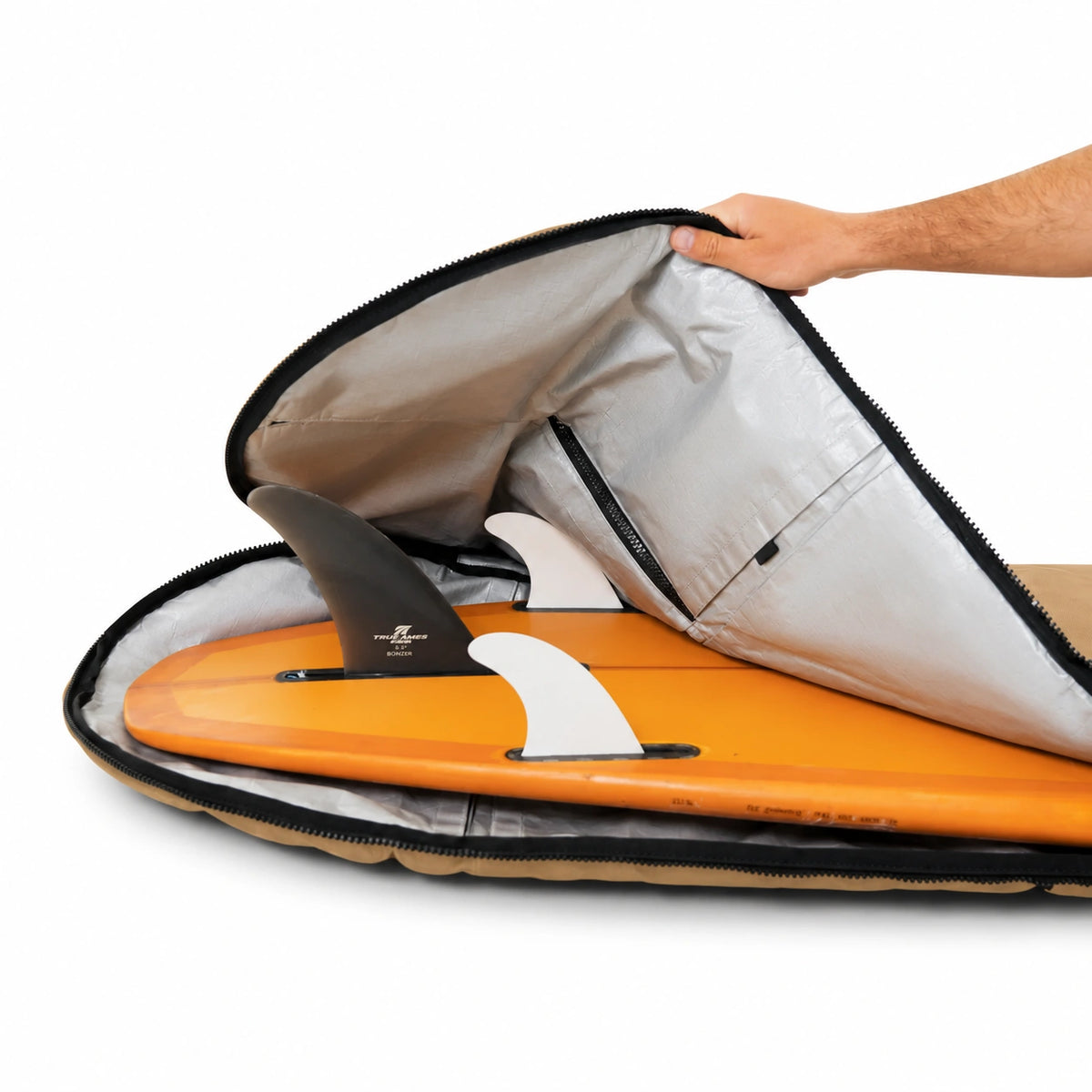 FARO Padded Day / Travel Surfboard Bag (Tan color)