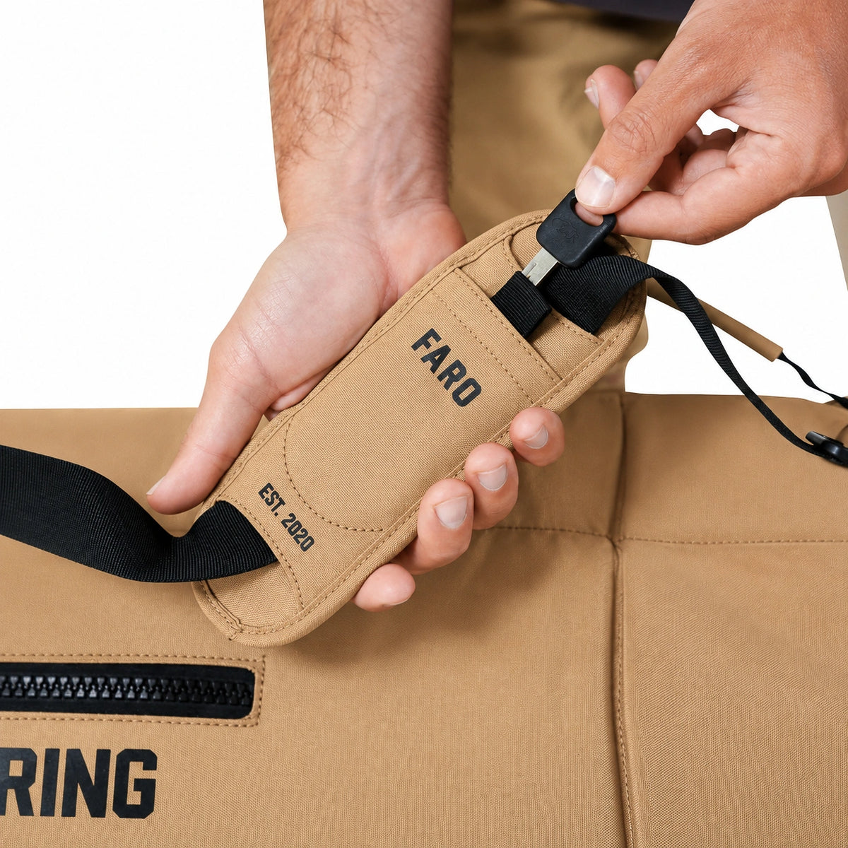 FARO Padded Day / Travel Surfboard Bag (Tan color)