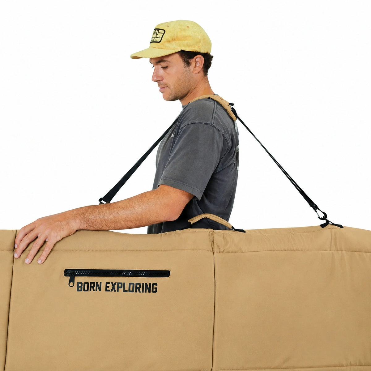 FARO Padded Day / Travel Surfboard Bag (Tan color)