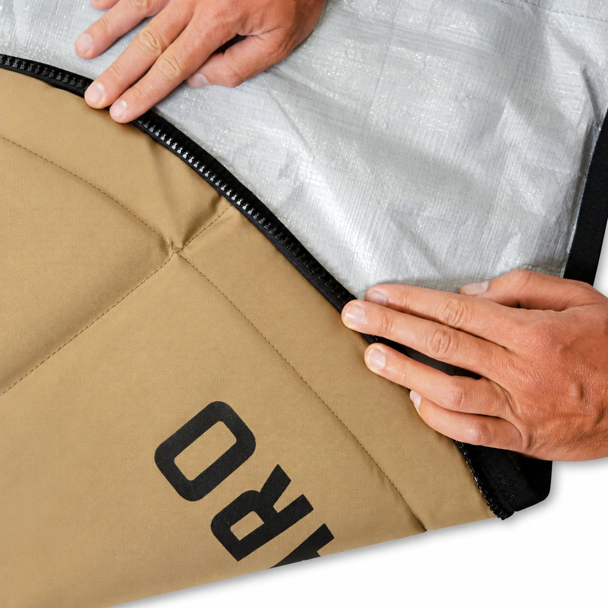 FARO Padded Day / Travel Surfboard Bag (Tan color)