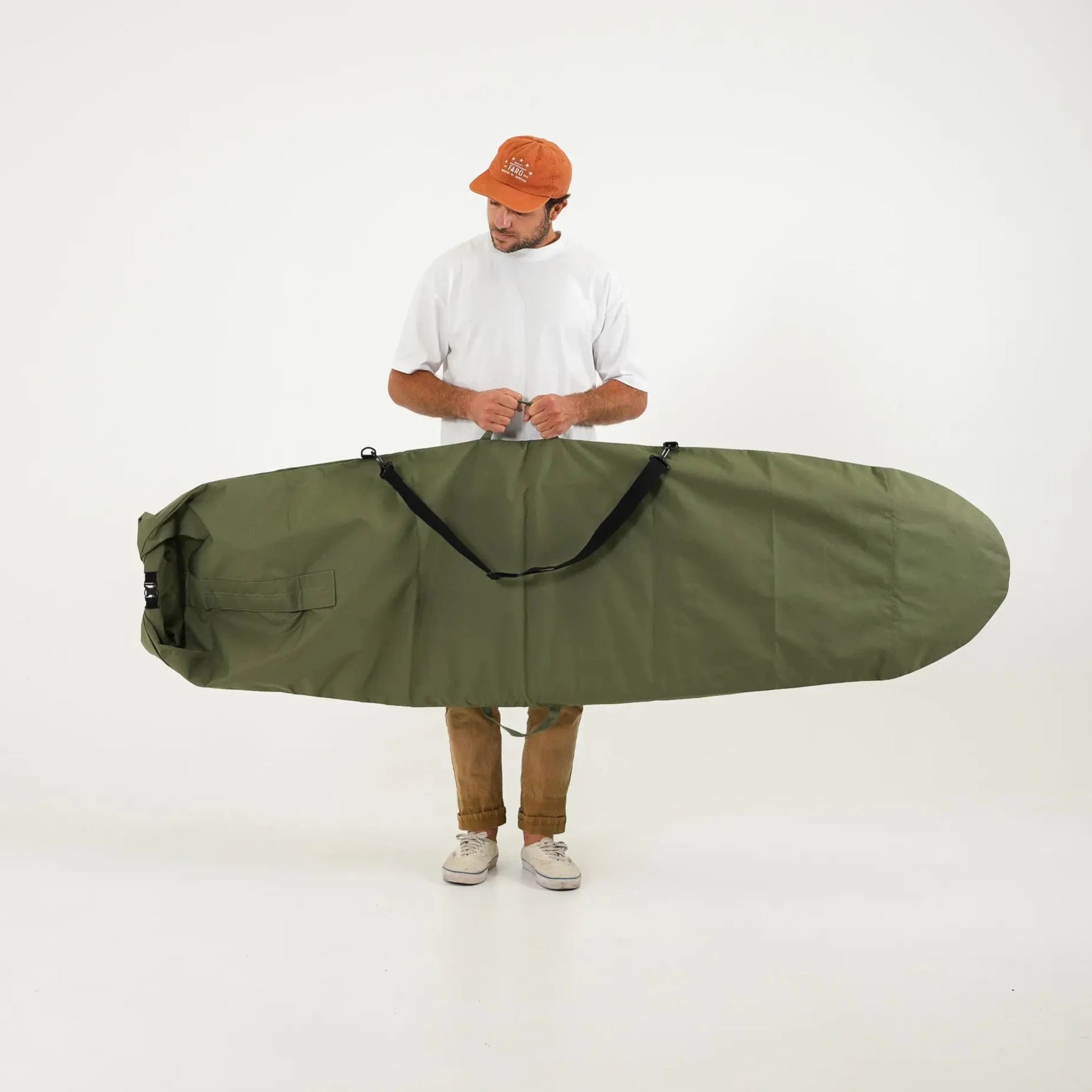 Olive Drab Canvas Surfboard Bag