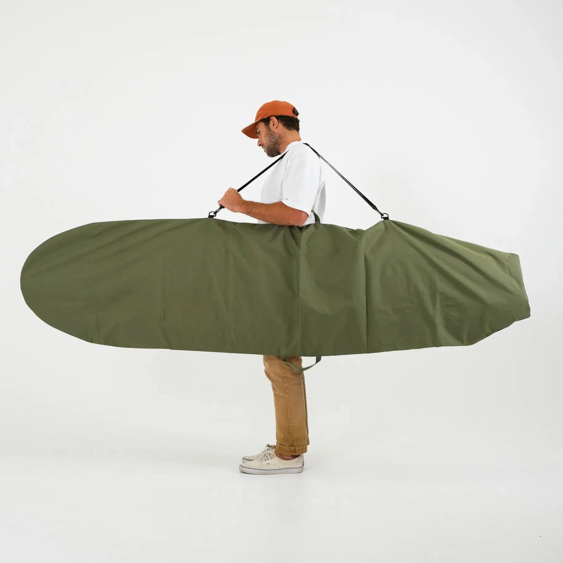 Olive Drab Canvas Surfboard Bag