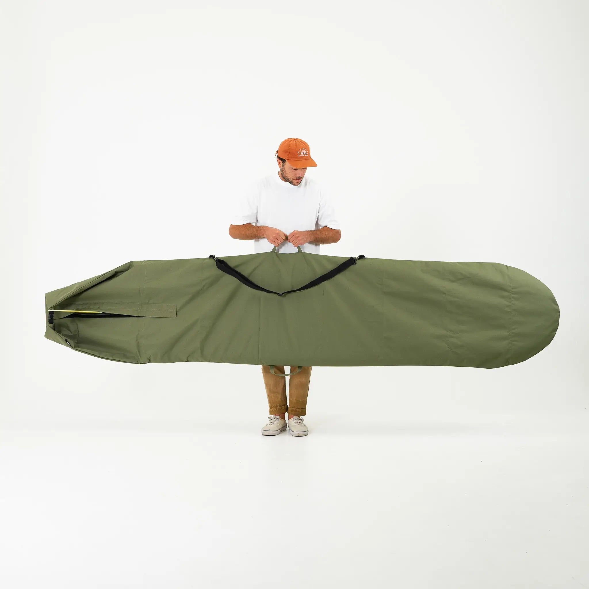 Olive Drab Canvas Surfboard Bag