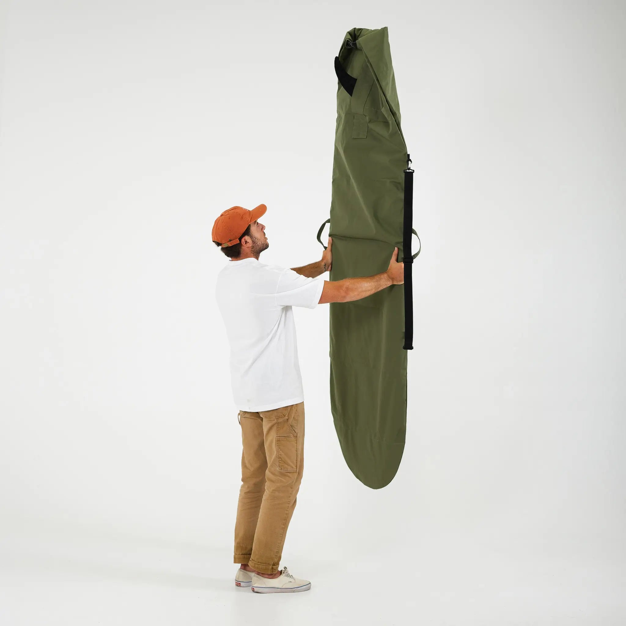 Olive Drab Canvas Surfboard Bag