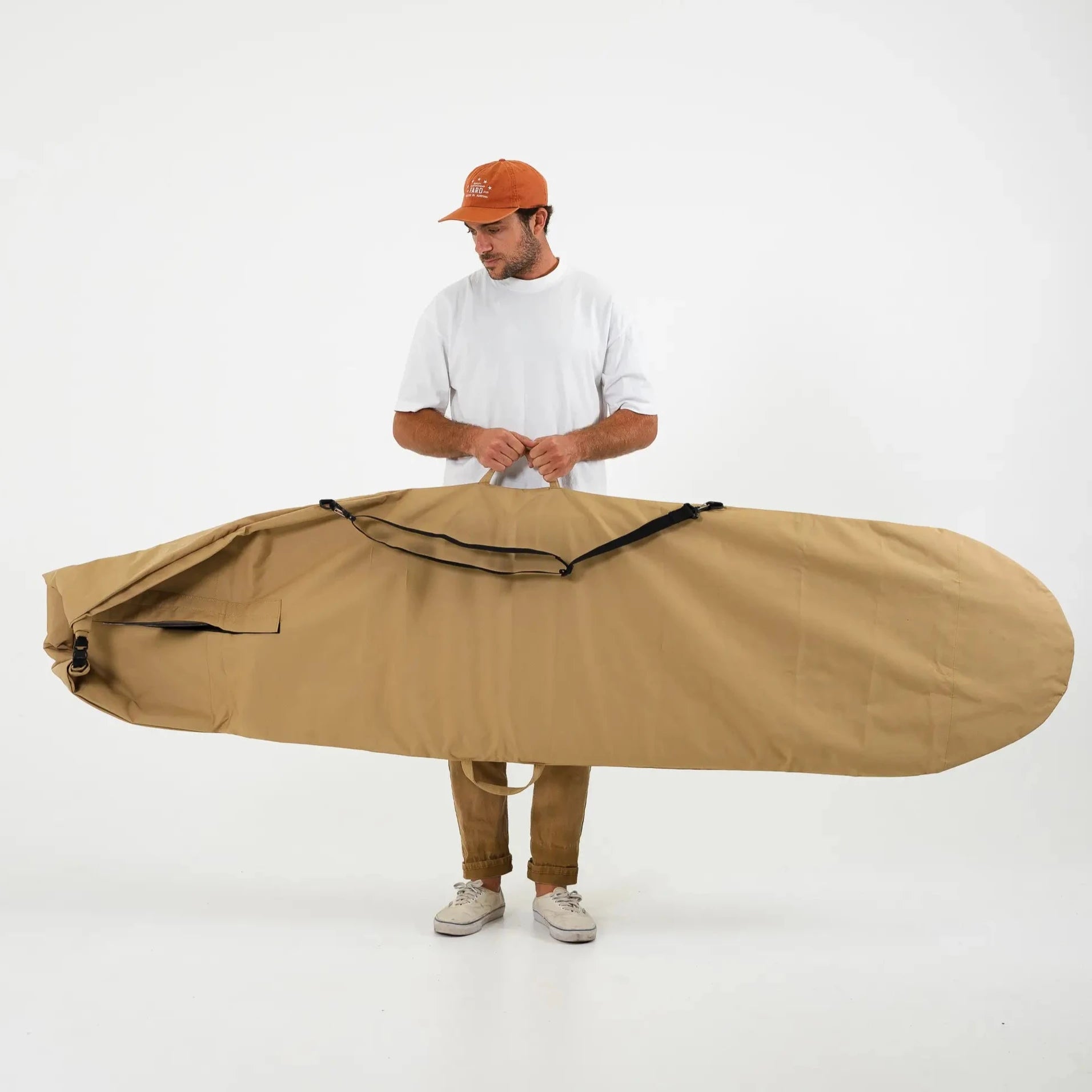 Harbor Tan Canvas Surfboard Bag