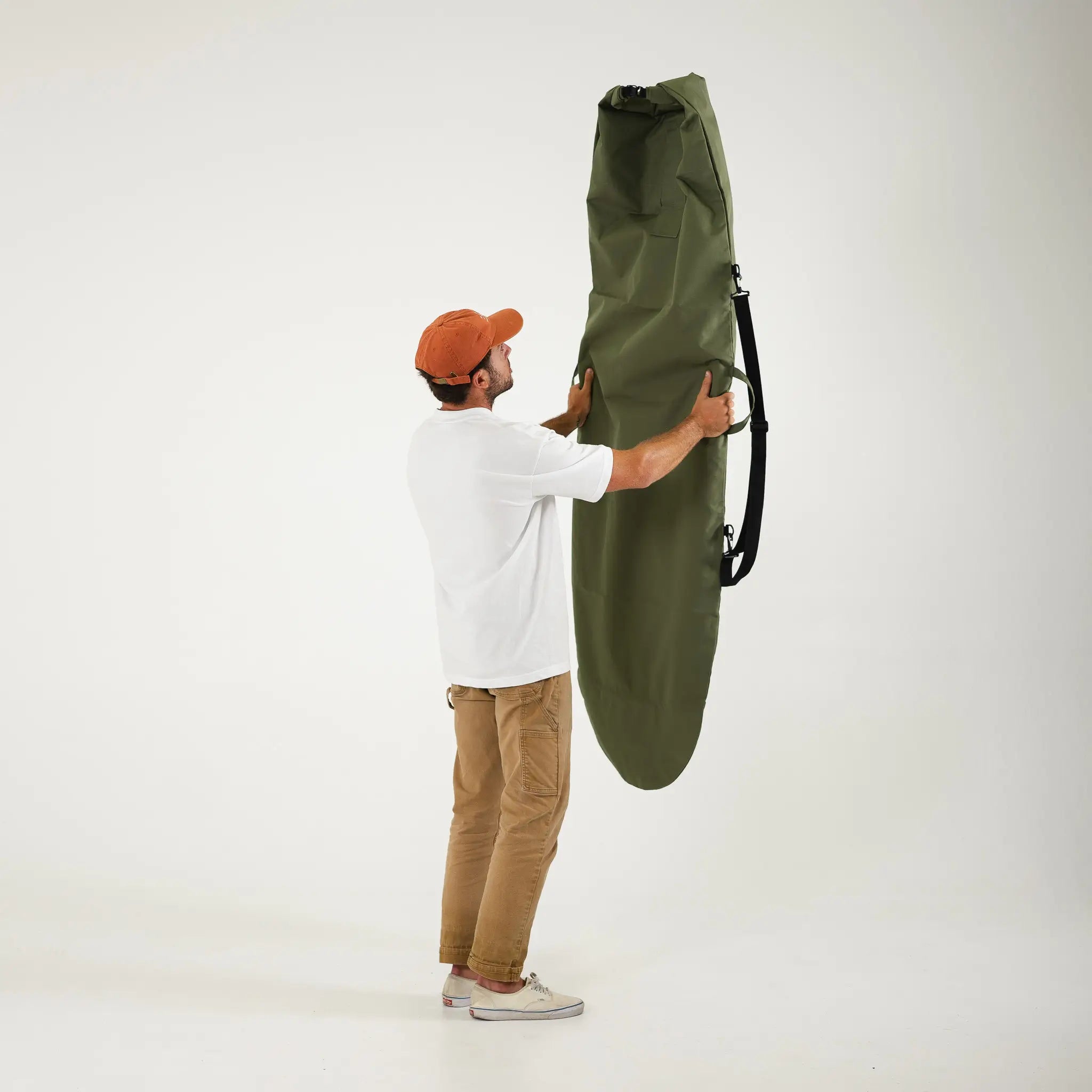 Olive Drab Canvas Surfboard Bag