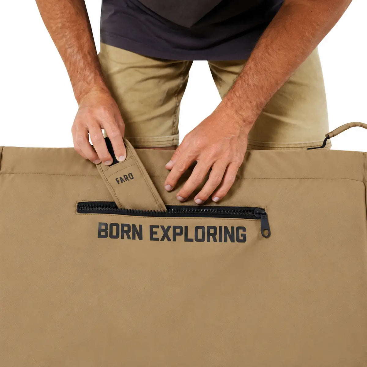 FARO Padded Day / Travel Surfboard Bag (Tan color)